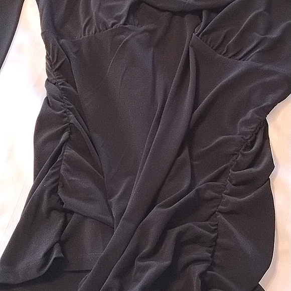 BOLD elements Woman's Black One-shoulder Design Long Sleeve Blouse, Size: L - Picture 7 of 9